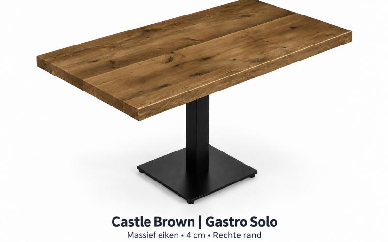 Eiken horeca boomstamtafel &ndash; zelf samenstellen